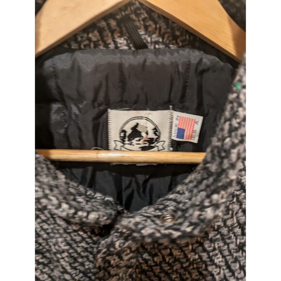 Rare VTG SADDLERY Cooper Collections Herringbone Lined Hooded Jacket 90s L - Picture 6 of 15